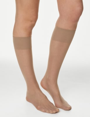 4pk 10 Denier Ladder Resist Knee Highs - CH