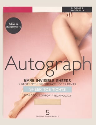 

Autograph Medias invisibles transparentes apariencia de piernas al aire de 5 deniersWomens - Nude, Nude