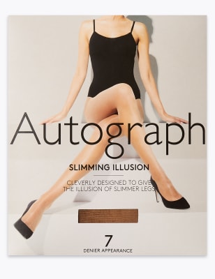 7 Denier Slimming Illusion Sheer Tights 