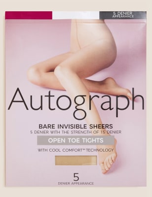 

Womens Autograph 5 Denier Bare Invisible Open Toe Tights - Nude, Nude