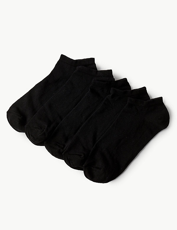 5pk Cotton Rich Trainer Liner Socks™ - DE