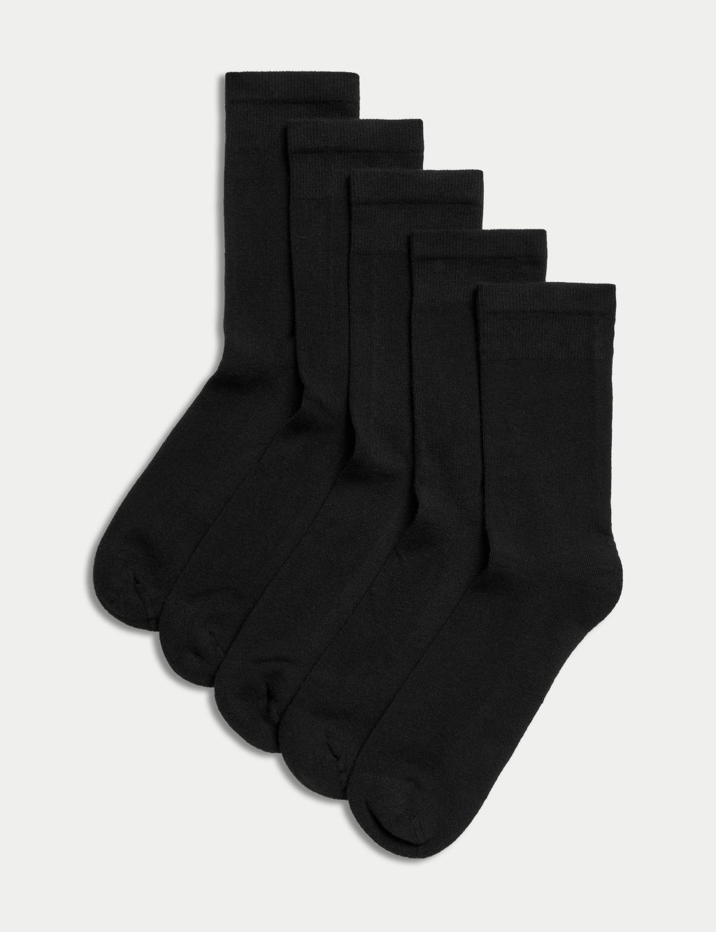 5pk Cotton Rich Ultimate Comfort Ankle High Socks image 1