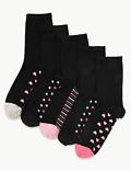 5 Pair Pack Sumptuously Soft Ankle High Socks