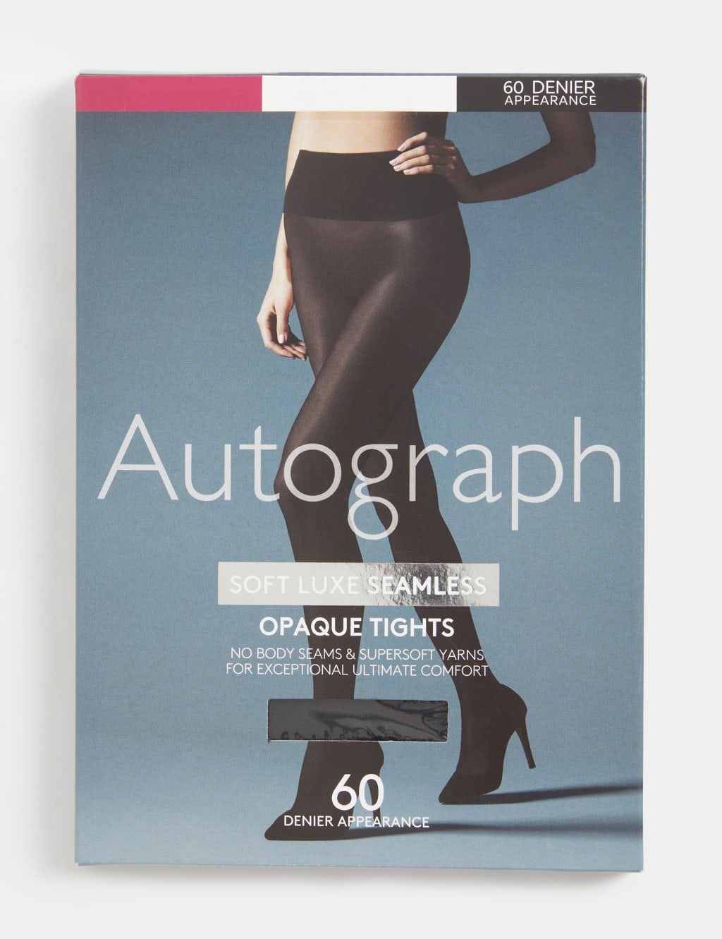 60 Denier Soft Luxe Seamless Opaque Tights image 2