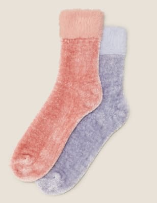 Velvet Soft Fur Thumb-cut Thermal Socks for Women/Girls (pack of 3)(Free  size)