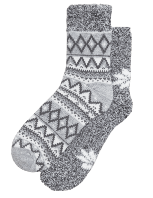

Womens M&S Collection 2pk Velvet Ankle High Socks - Grey Mix, Grey Mix