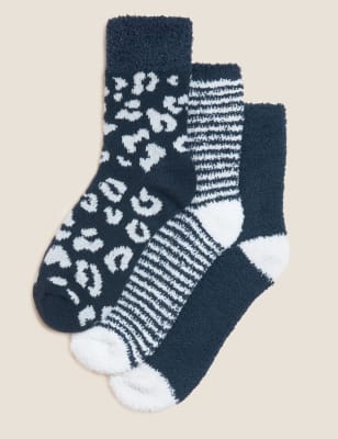

Womens M&S Collection 3pk Cosy Ankle High Socks - Navy Mix, Navy Mix