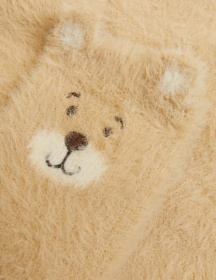 

M&S Collection Calcetines para la cama con diseño de oso SpencerWomens - Brown Mix, Brown Mix