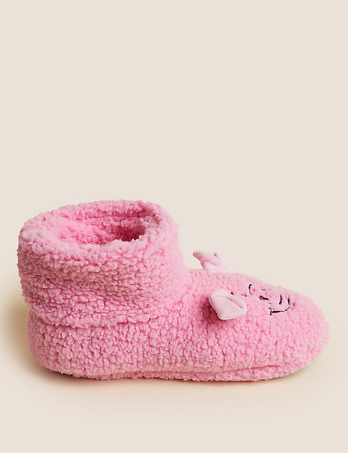 Marks And Spencer Womens M&S Collection Percy Pig Slipper Socks - Pink, Pink