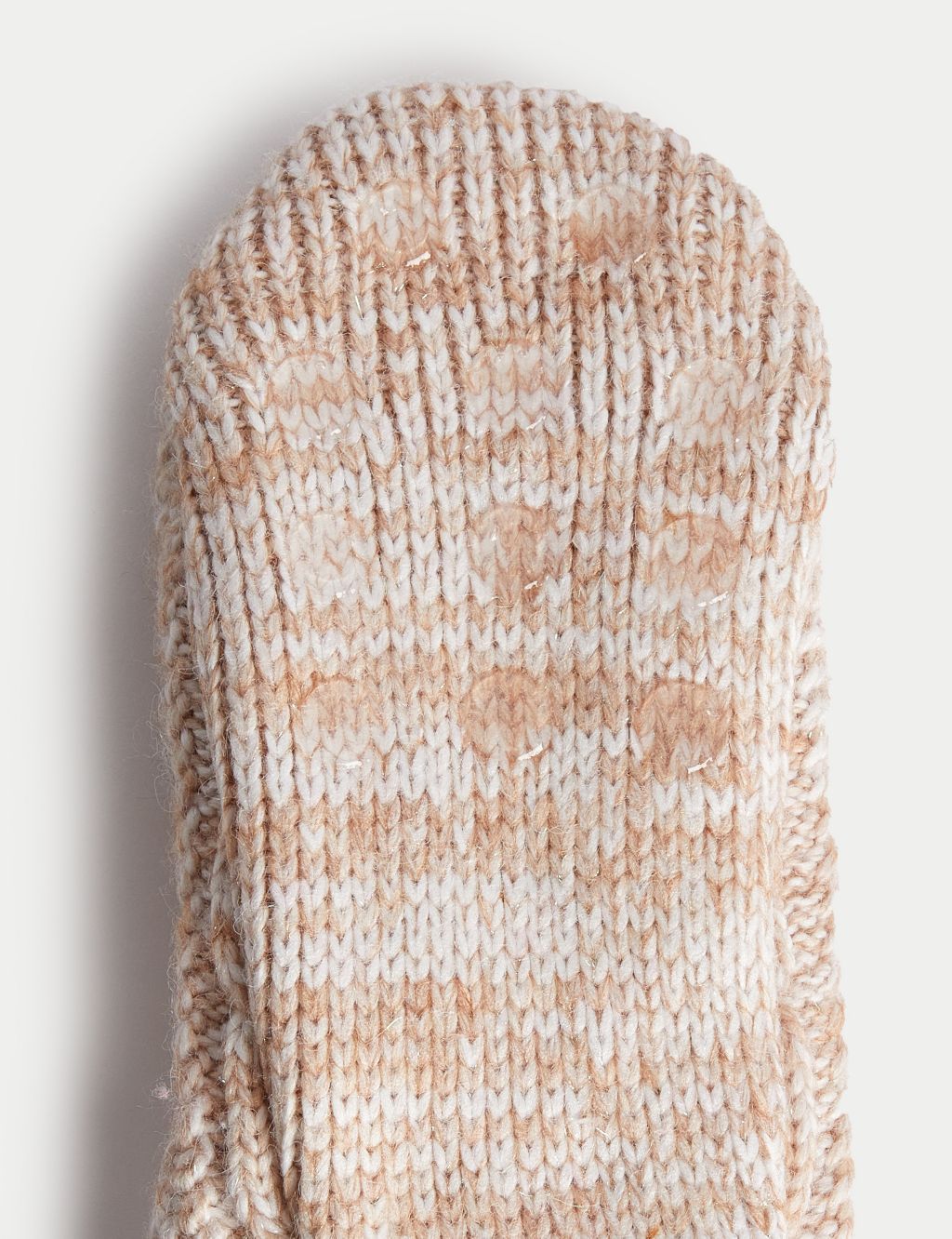Recycled Faux Fur Cable Knit Slipper Socks image 2