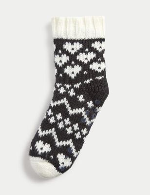 Cosy Fair Isle Slipper Socks