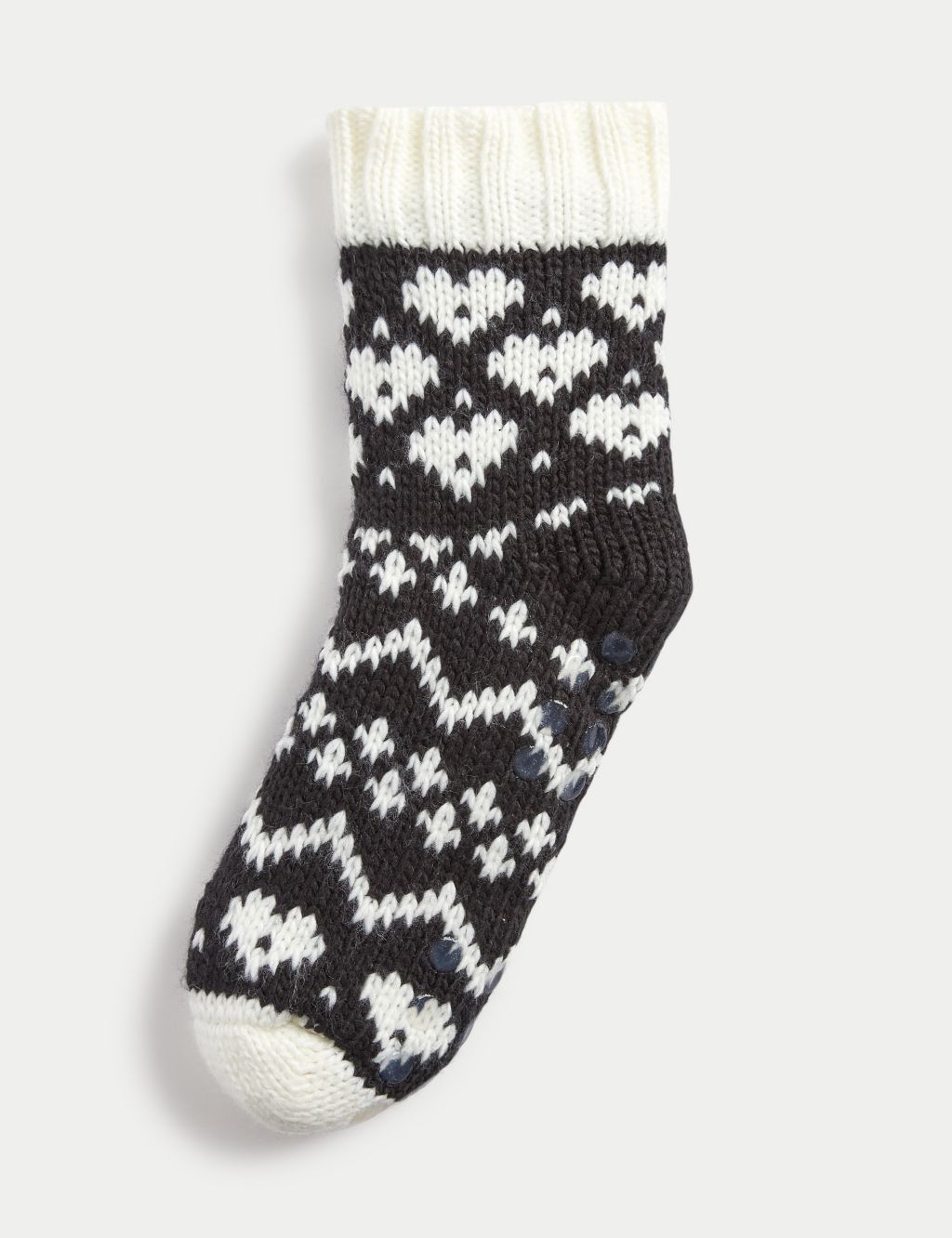 Cosy Fairisle Borg Thermal Slipper Socks image 1