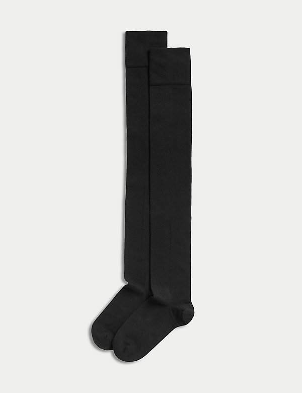 Pack de 2 pares de calcetines de algodón por la rodilla - ES