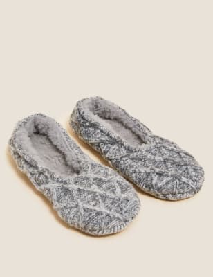 

M&S Collection Calcetines zapatilla con estampado de bailarinaWomens - Grey Mix, Grey Mix