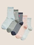 5pk Sumptuously Soft Ankle High Socks