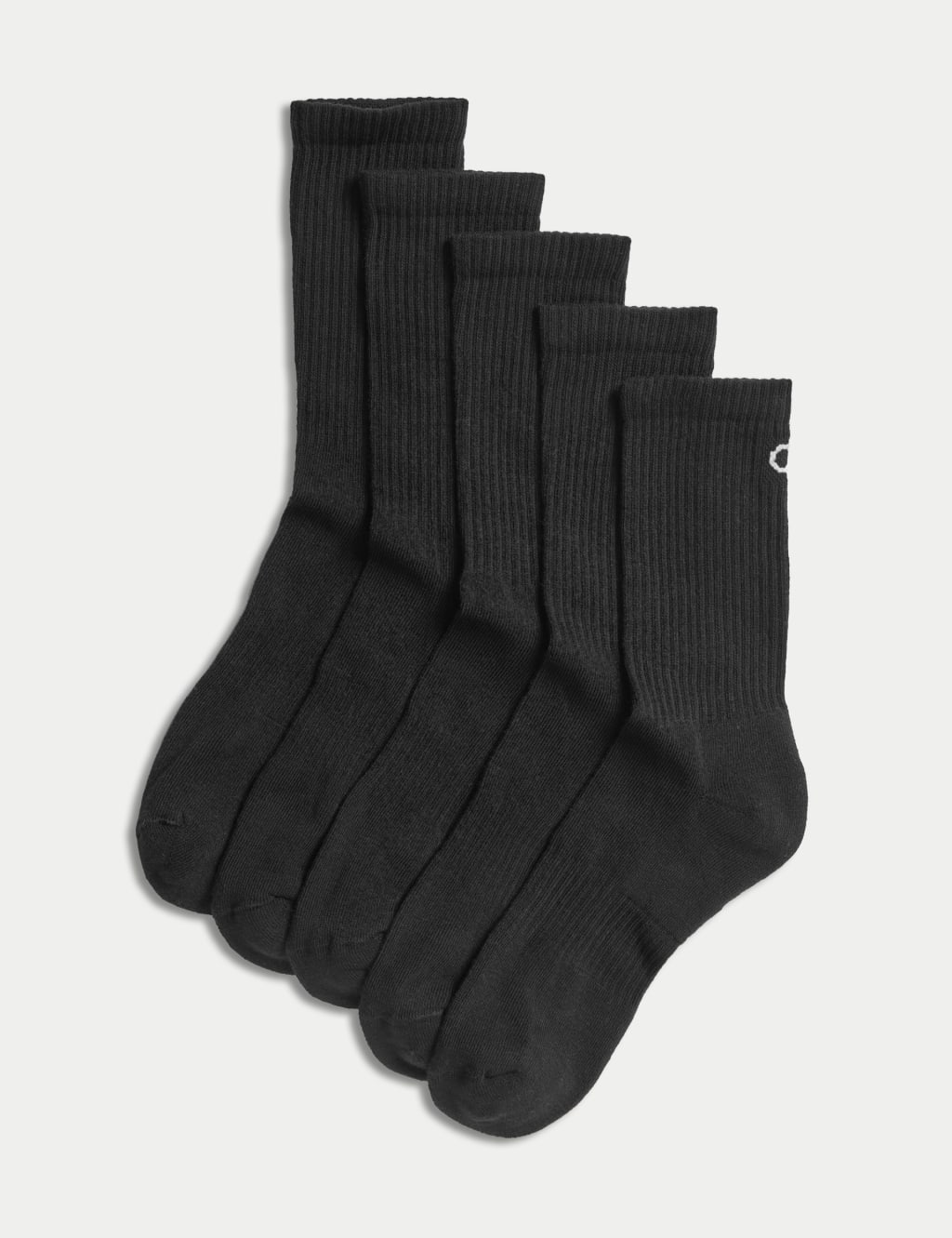 5pk Cotton Rich Cushioned Crew Socks image 1