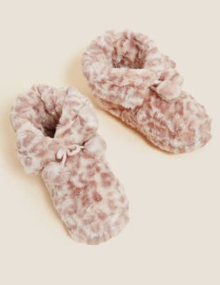 

Womens M&S Collection Slipper-Stiefel aus Kunstfell - Pink Mix, Pink Mix