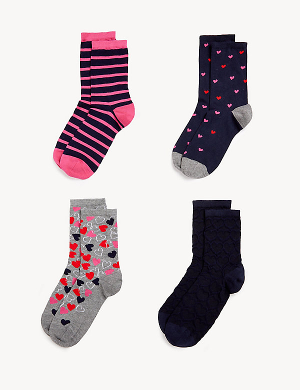 4pk Sumptuously Soft™ Ankle High Socks - JP