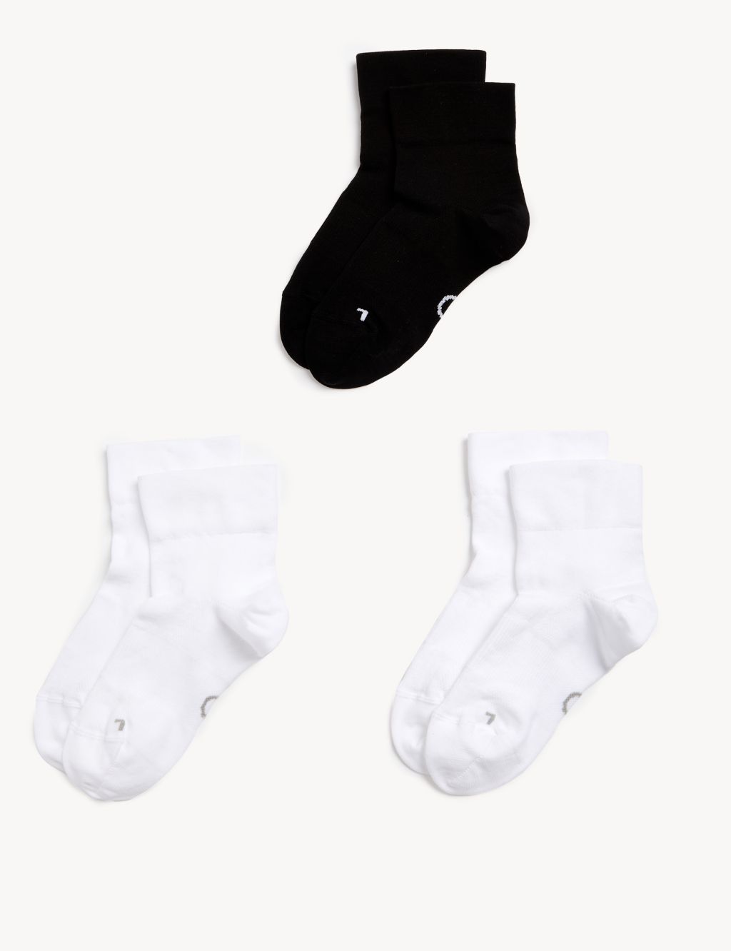 3pk Recycled Ankle High Socks image 1