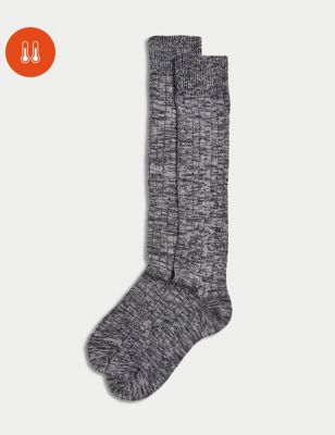 

Womens M&S Collection 2pk Thermal Knee High Socks - Charcoal Mix, Charcoal Mix