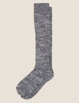 

M&S Collection Pack de 2 pares de calcetines térmicos por la rodilla Sumptuously Soft™Womens - Charcoal Mix, Charcoal Mix