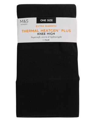 

Womens M&S Collection Thermal Heatgen™ Plus Knee High Socks - Black, Black