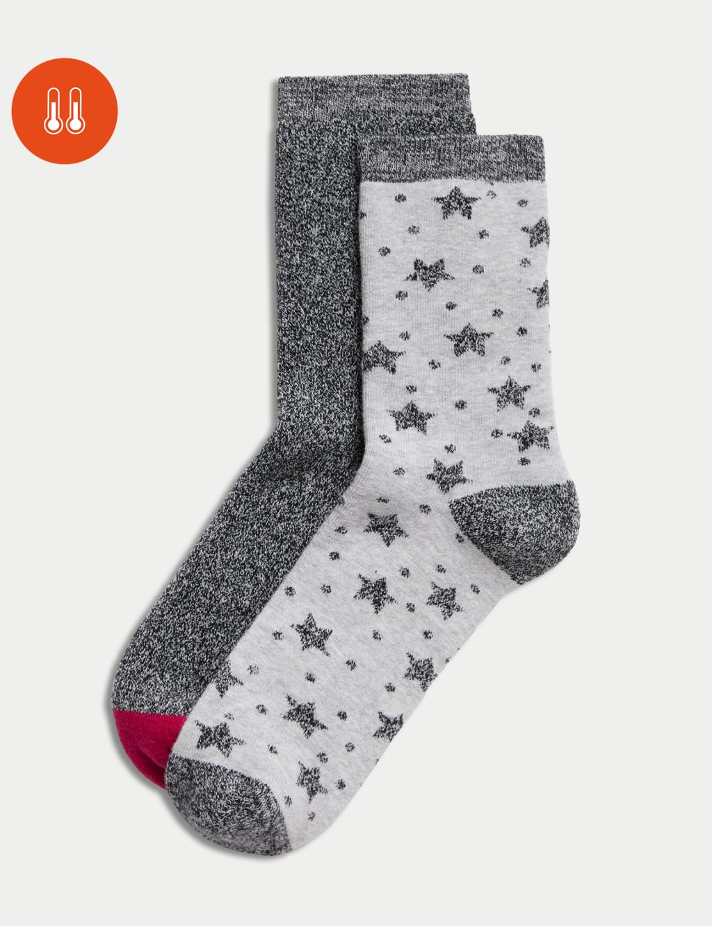 2pk Thermal Cotton Rich Boot Socks image 1