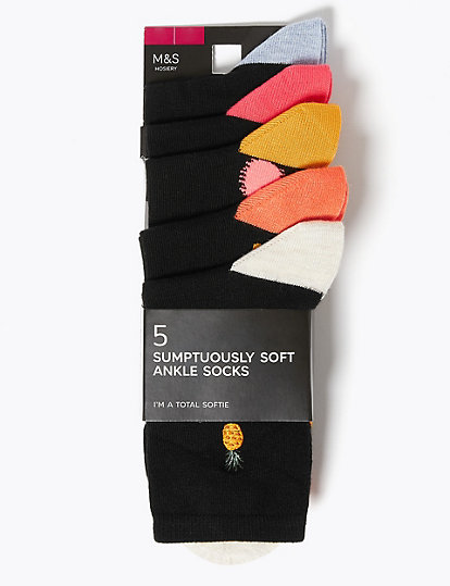 5pk Sumptuously Soft™ Ankle Highs