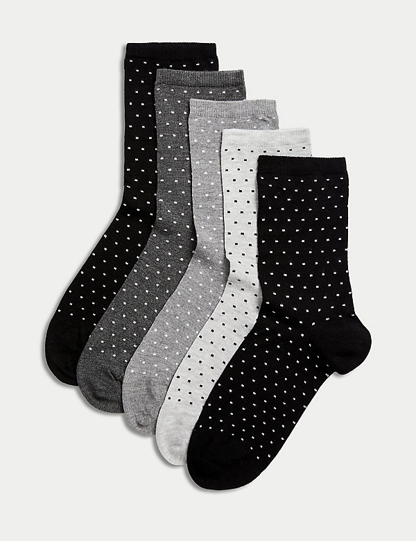 5pk Seamless Toes Ankle High Socks - GR