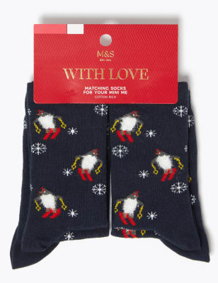 Mini Me&nbsp;&ndash; Lot de 2&nbsp;paires de chaussettes en coton &agrave; motif pingouin