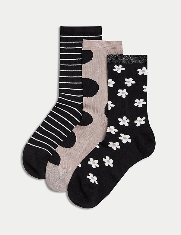 3er-Pack knöchelhohe Sumptuously Soft™-Socken - AT