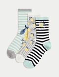 3er-Pack knöchelhohe Socken mit Ztronenmotiv und Sumptuously Soft™