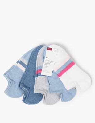 Lot de 5&nbsp;paires de socquettes de sport invisibles