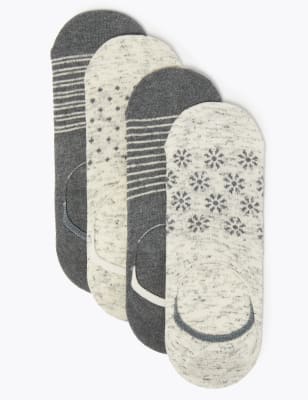 Lot de 4&nbsp;paires de socquettes de sport invisibles