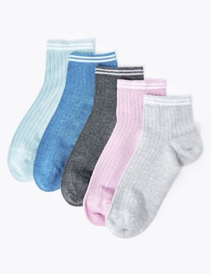 5 Pack Sumptuously Soft Anklet Socks | M&S Collection | M&S