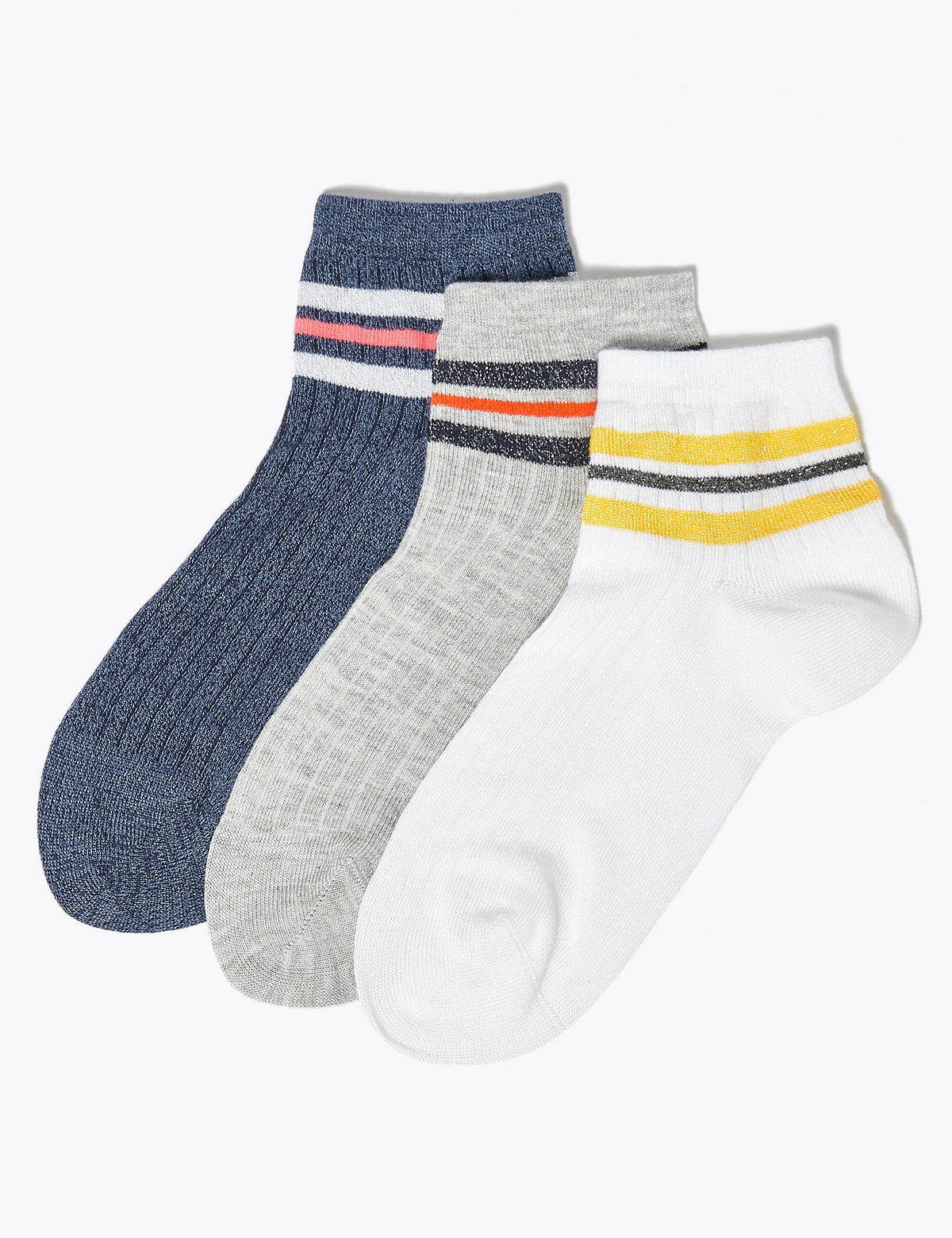 3 Pack Seamfree Anklet Socks