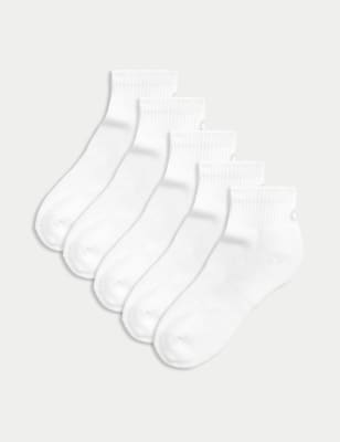 Pack de 5 pares de calcetines tobilleros acolchados de algodón