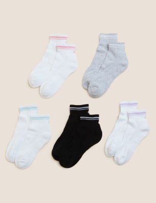 

Womens Goodmove 5pk Cotton Rich Ankle High Socks - White Mix, White Mix