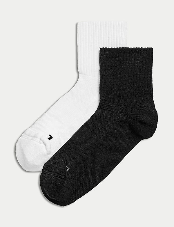 2pk Blister Resist Ankle High Socks - SI