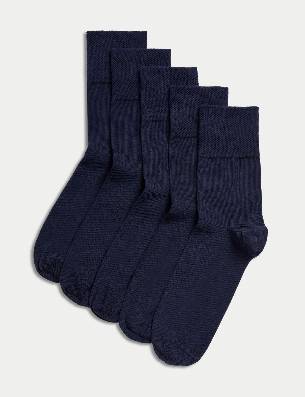 5pk Cotton Rich Soft Top Ankle High Socks image 1