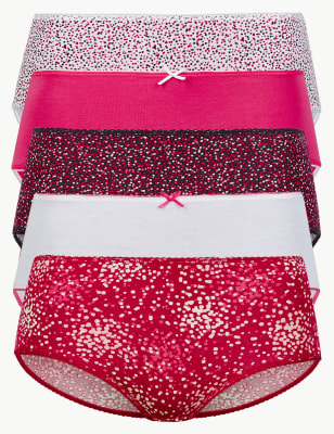M /& S CREAM FIRM CONTROL MAGIC KNICKERS WITH LACE JACQUARD PATTERN NO WAISTBAND