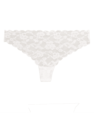 

M&S Collection Tanga de encaje sin marcasWomens - White, White
