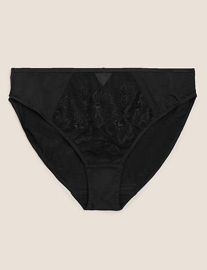 Embrace Embroidered High Leg Knicker
