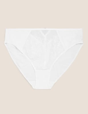  Culotte échancrée à motif brodé - White