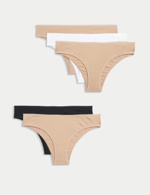 5pk Cotton Rich Brazilian Panty