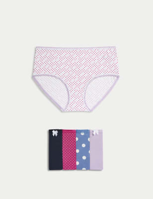 

Pack de 5 braguitas de Lycra® de algodón de talle altoWomens - Purple Mix, Purple Mix