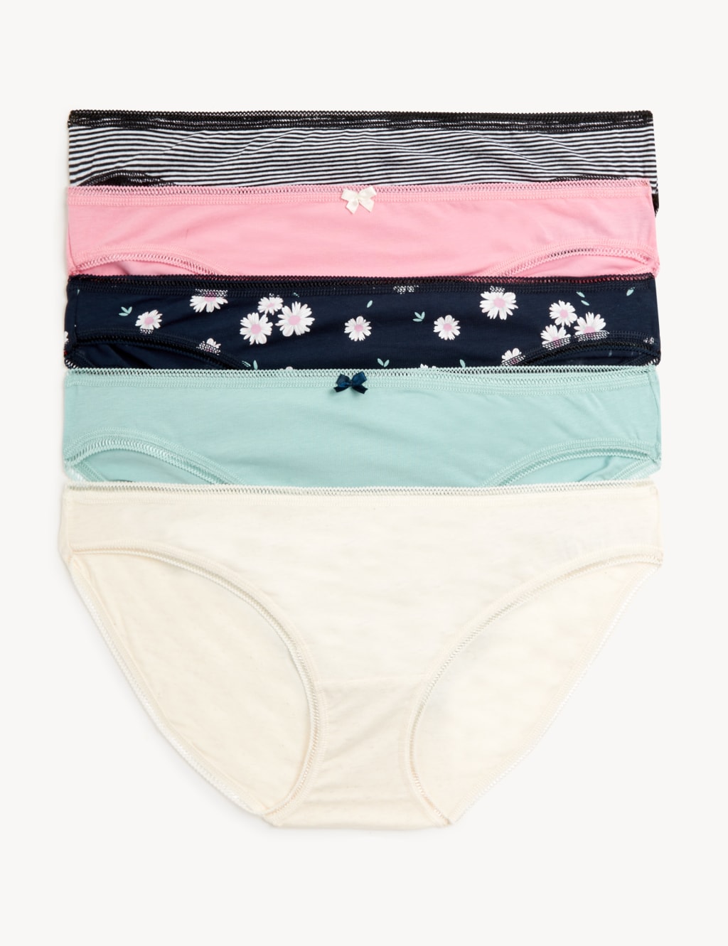 5pk Cotton Rich Bikini Knickers image 1
