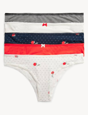 

Pack de 5 braguitas brasileñas de algodón y Lycra™Womens - Orange Mix, Orange Mix