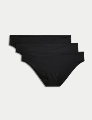 Black/Nude Midi No VPL Knickers 3 Pack