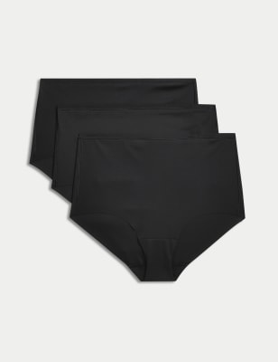 

Body by M&S Pack de 3 braguitas tipo culotte Flexifit™ de talle alto sin marcasWomens - Black, Black